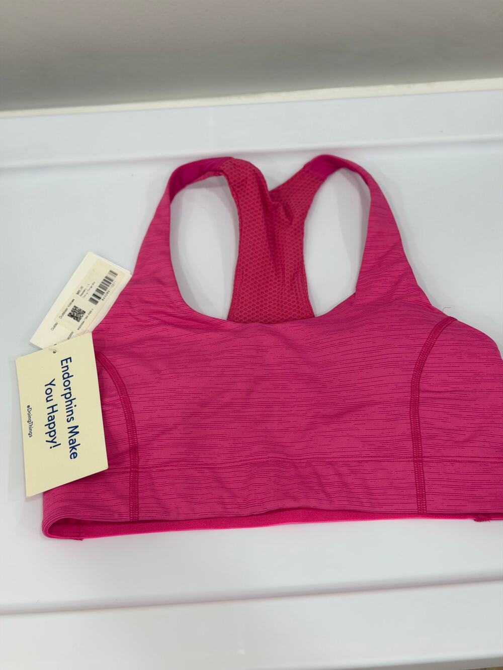 Outdoor Voices Athena Flamingo Hot Pink Sports Bra Size Small